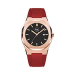 APOLLO – Rose Gold Stainless Steel Red Strap - 41mm