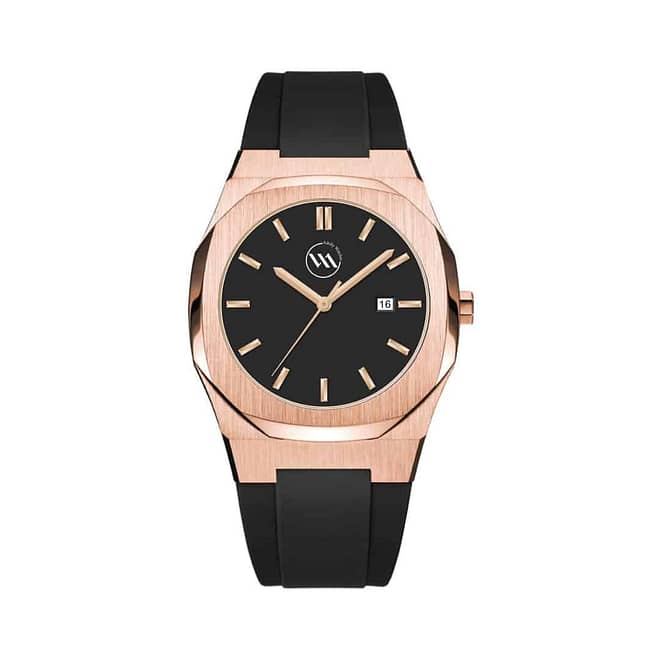 APOLLO – Rose Gold Stainless Steel Black Strap – 41mm Japanese Movement Limited Edition Watches Men’s Watches with Gems